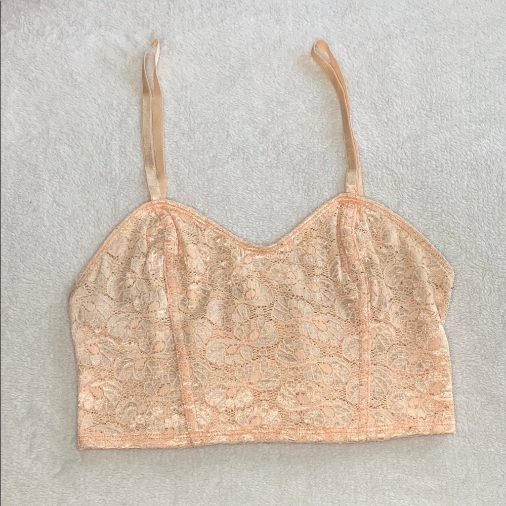 Lace crop corset style top